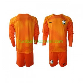 Fußballtrikots Brasilien Torwart Kinder FIFA WM 2022 Langarm Auswärts-trikot kaufen